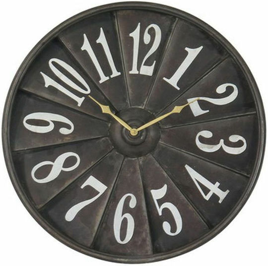 JK Home Decoration Wall Clock Metallic Black Ø60cm