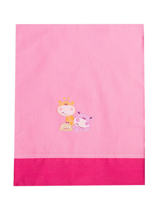 Mother Baby Zoo Baby Sheet Cradle Cotton Pink 65x110cm