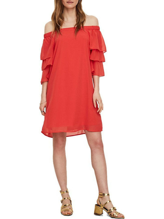Vero Moda Midi Dress Red