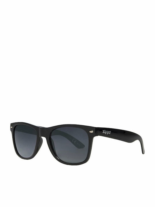 Zippo Men's Sunglasses with Black Plastic Frame and Black Polarized Lens OB21-05