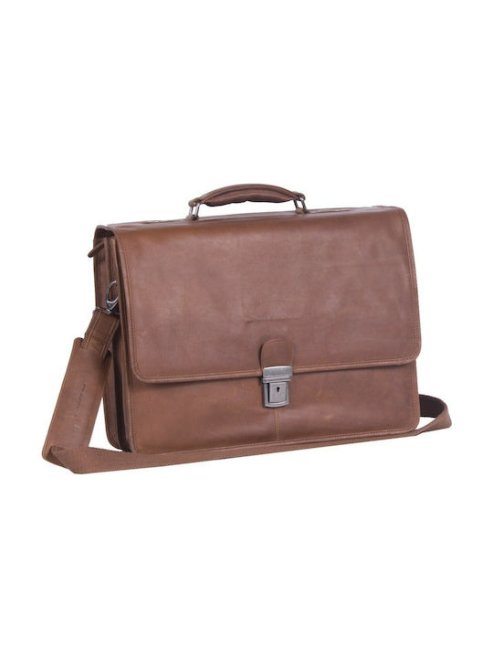 The Chesterfield Brand Shay Leather Men's Briefcase Tabac Brown