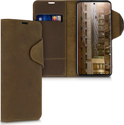 Kalibri Suede Synthetic Leather Wallet Brown (Galaxy S20)