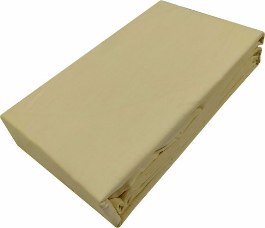 Le Blanc Чаршаф Единично с Ластик 100x200+33см. Светло жълто