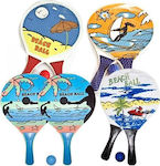 WOODEN BEACH RACKETS BEACH BALL - 771200