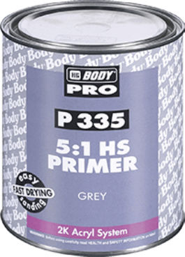 HB Body P335 5:1 HS Filling Primer Ακρυλικό Γεμιστικό Αστάρι Λευκό Suitable for Metal / Plastic - PVC 1lt