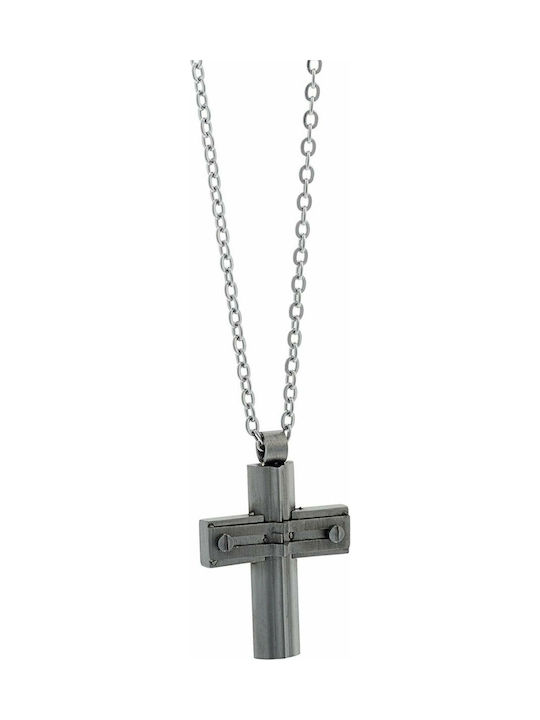 Visetti Men's Cross from Steel with Chain