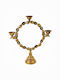 Candle Holder Metal 3 Seats Gold 50x57cm 1pcs