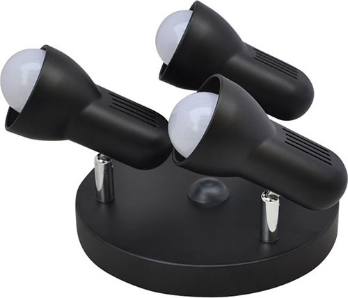 Fos me Triple Spot with Socket E27 in Black Color