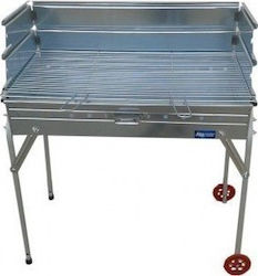 Ψησταριά Γαλβανιζέ Charcoal Grill with Wheels 70x40cm 70Χ40