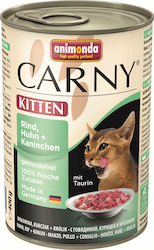 Animonda Carny Kitten Wet Food for Kittens for Joint Health In Can with Beef / Chicken / Rabbit 1pc 400gr