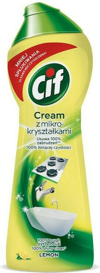 Cif Κρέμα Καθαρισμού Γενικής Χρήσης with Micro Crystals Λεμόνι 300gr