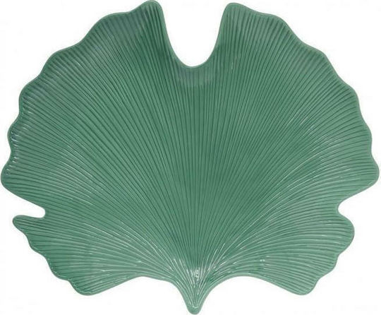 Marva Leaves Στρογγυλή Πορσελάνης Πράσινη 35x35εκ. 2052LΕGR