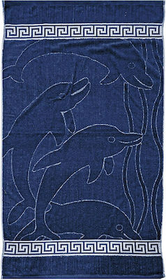 Summertiempo Jacquard Beach Towel Blue 150x75cm.