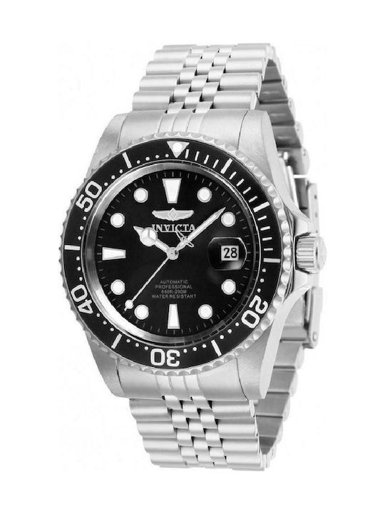 Invicta Pro Diver Watch Automatic with Silver Metal Bracelet