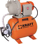 Kraft 43502 Μονοβάθμιο Μονοφασικό Πιεστικό Συγκρότημα Νερού με Δοχείο 19 Λίτρων 1.1hp