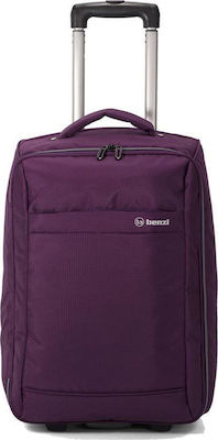 Benzi ΒΖ5565 Cabin Travel Suitcase Fabric Purple with 2 Wheels Height 51cm BZ5565