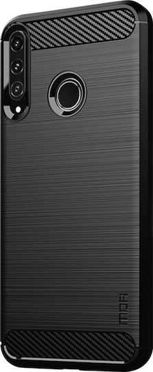 Carbon Brushed Back Cover Σιλικόνης Μαύρο (Huawei P40 Lite E)