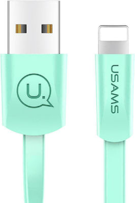 Usams Flat USB to Lightning Cable Πράσινο 1.2m (SJ199IP03)