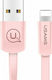 Usams Flat USB to Lightning Cable Ροζ 1.2m (SJ1...