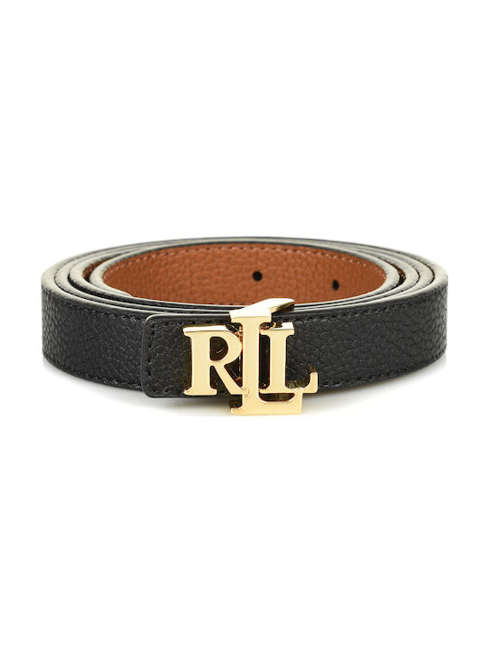 Ralph Lauren Women's Leather Belt Black