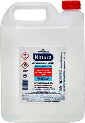 Papoutsanis Natura Antiseptic Gel with 80% Alcohol 4lt