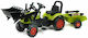 Παιδική Μπουλντόζα Claas Backhoe Ποδοκίνητη με Καρότσα & Πετάλι Πράσινη