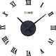 3D Römische Zahlen DIY Klein 3D Antikes Wanduhr Kunststoff Schwarz Ø50cm