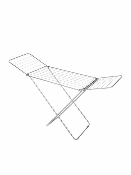 Sidirela Metallic Folding Floor Clothes Drying Rack with Hanging Length 20m