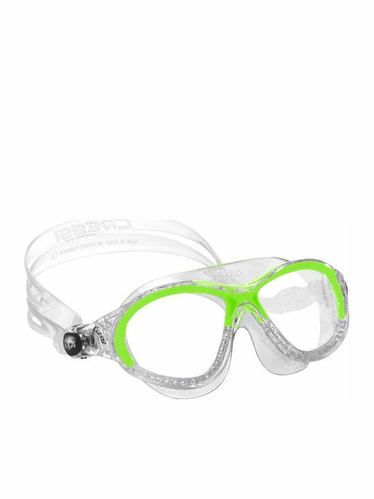 CressiSub Mini Cobra Swimming Goggles Kids with Anti-Fog Lenses Green