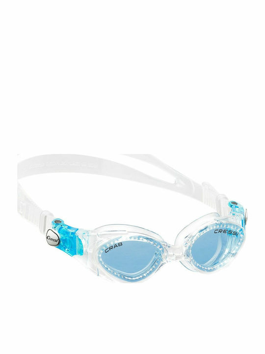 CressiSub Crab Swimming Goggles Kids with Anti-Fog Lenses Transparent