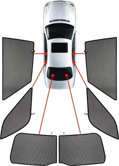 CarShades 01-05 Πλαϊνά Σκίαστρα Αυτοκινήτου για Honda Civic Πεντάπορτο (5D) 6τμχ