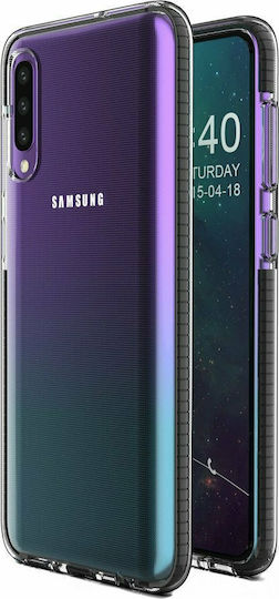 Hurtel Spring Задна корица Силикон 1мм Черен (Galaxy A40)