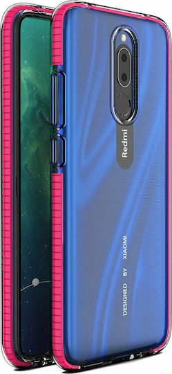 Hurtel Spring Umschlag Rückseite Silikon 1mm Fuchsie (Redmi 8)