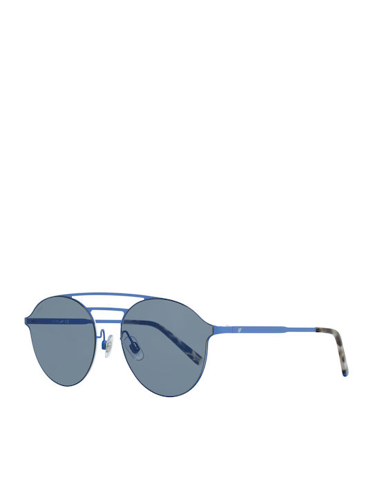 Web Unisex Sunglasses with Blue Metal Frame and...