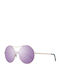Web Women's Sunglasses with Gold Metal Frame and Purple Mirror Lens