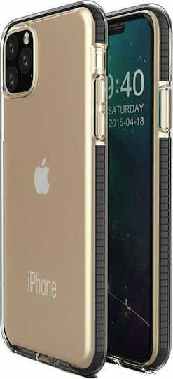 Hurtel Spring Back Cover Σιλικόνης 1mm Μαύρο (iPhone 11 Pro)