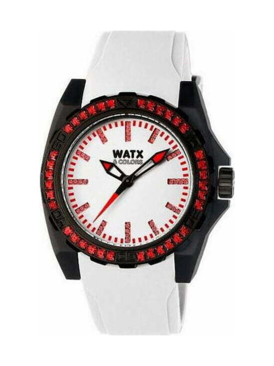 WATX & CO Watch Battery with White Rubber Strap RWA1884