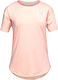 Under Armour Kids Blouse Short Sleeve Pink HeatGear