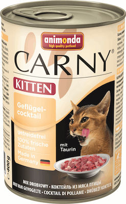 Animonda Carny Kitten Nasses Katzenfutter für Katze in Dose mit Geflügel 400gr 10914