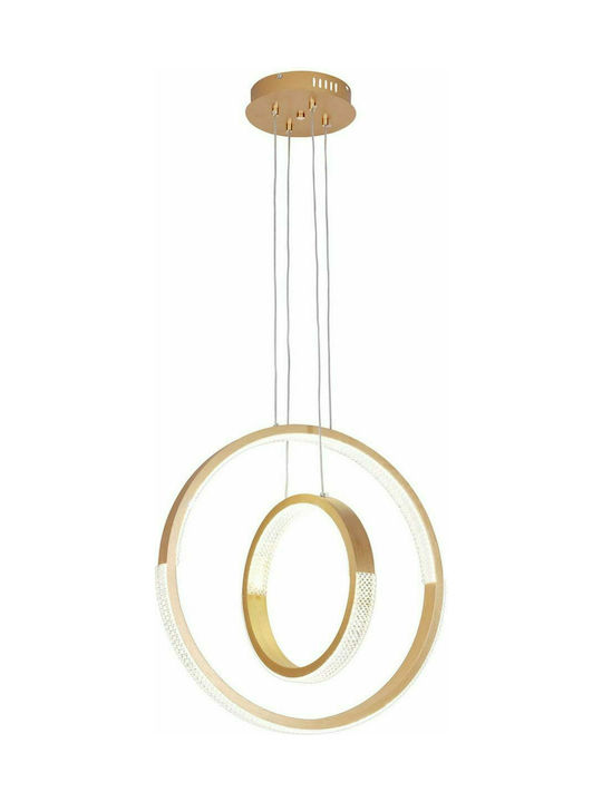 Sun Light Adjustable Pendant Light Gold LED with Warm to Cool White Light 50cm