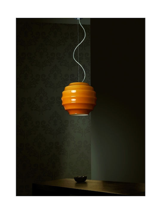 Home Lighting Pendant Light Single-Light for Socket E27 Orange