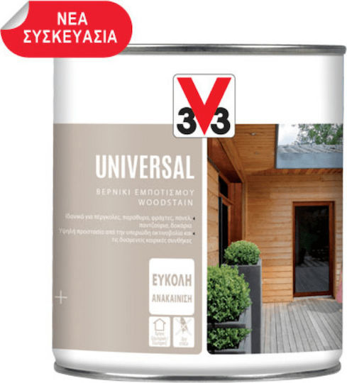 V33 Wood Protector Universal Βερνίκι Εμποτισμού Νερού Όρεγκον Σατινέ 750ml