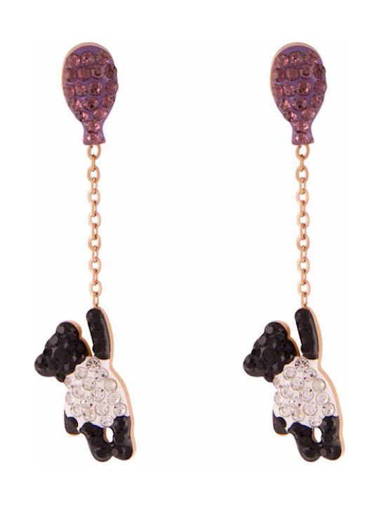 Teddy bear earrings with balloon - ATΣALI