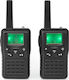 Nedis WLTK1010BK Безжичен Трансивър PMR с Монохромен Екран Комплект 2бр В Черен Цвят