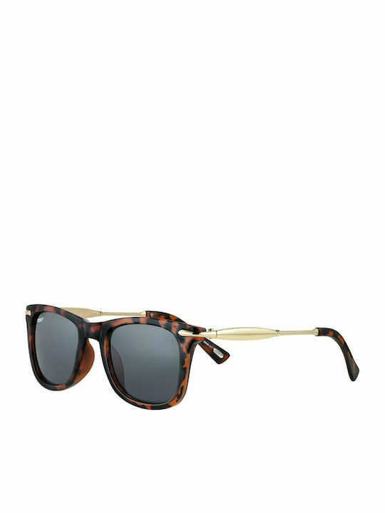 Zippo Women's Sunglasses with Multicolour Tartaruga Frame and Gray Lens OB86-01