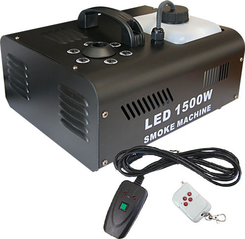 Alpha Star DF-08 Nebelmaschine LED 1500W mit Drahtlos / Verkabelt Fernbedienung