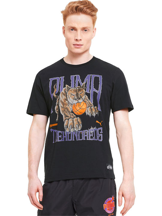 Puma x Hundreds Ανδρικό T-shirt Μαύρο Με Στάμπα