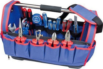 King Tony Open Top Over the Shoulder Tool Bag Blue L55xW28.5xH37cm