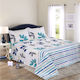 Lino Home Fleri Κουβερλί Μονό Βαμβακερό Aqua 160x240cm