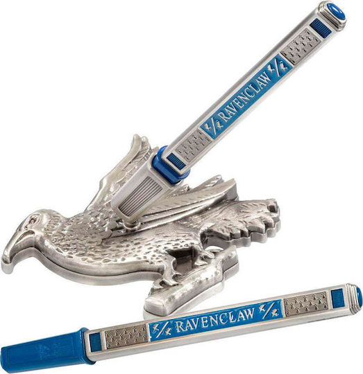 The Noble Collection Ravenclaw House Pen and Desk Stand Pix Ballpoint Colorat cu cerneală Albastru Ravenclaw